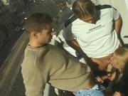 Two Big Guys With Thick Dicks Take Their Turns Inside Of This Lustful Blonde Teen