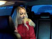 Taxi Driver And A Blonde With A Nice Pair Of Tits And A Bald Pussy