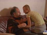 Skinny Short Haired Teen Is Letting A Horny Grandad Slam Her And Fill Her Up