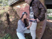 Asian Tart Sharon Lee Sucking Mean Dick In Public
