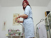 Slutty Masturbation With Mature Nurse
