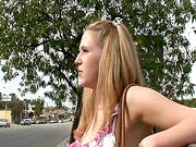Teenie Goes Naughty In Public