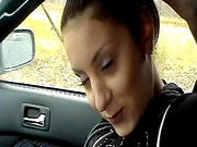Enjoy Russian Blowjob In The Car