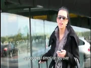 Brunette Picked Up From Airport And Gives Public Bj And Anal