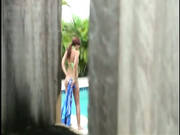 Latin Chick Spied On While Swimming Nude And Gets Horny From The