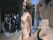 Petite Whore Is Gagged And Collared While Forced To Do Excercise