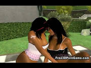 Foxy 3d Cartoon Lesbian Hotties Get It On At The Park