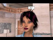 3d Cartoon Babes Have An Interracial Threesome