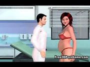 3d Cartoon Pregnant Honey Visits Her Gynecologist