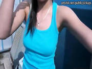 Pretty Carwash Blondie Girl Payed For Flashing Tits And Fucking
