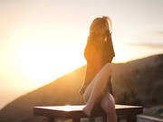 Blondie Babe Francesca During Sunset