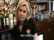 Pretty Hot Amateur Blonde Barmaid Paid And Banged Good