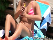 Sexy Amateur Babe Pounded Hard After Bathing Under The Sun