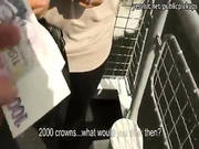 Big Titted Blonde Tramp Hardcore Pussy Fucking In Public