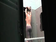 Pervert Is Peeping In Ladies Locker Room Watching A Busty Chick