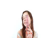 Belarusian Girl Using Huge Glass Toy