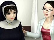 3d Hentai Nun In Stockings Dildo Twat