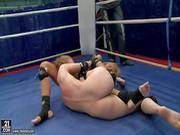 Nude Young Blondes Fight On The Floor Like Crazy