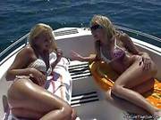 Young Slender Nikky Has Fun On Boat With Her Girl