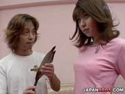 Japanese Babe Got Her Pussy Tickled With A Vibrating Toy Dick