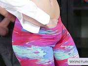 Bubble Butt Keisha Grey Doggystyled With Yoga Pants On
