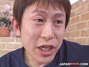 Huge Breasted Japanese Milf Humping On A Stiff Dick On The Sofa