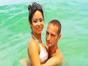 Sexy Teen Latina Mercedes Cash Has Some Fun At The Beach