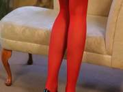 Blonde With Adorable Red Lingerie