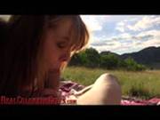 Sweet Babe Gives Head To Her Lover On Camping Trip