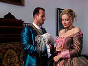 Lusty Blond Haired Hottie Enjoys Passionate Antique Blowjob