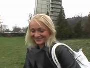 Blonde Babe Flashed Her Tits And Pussy Fu 