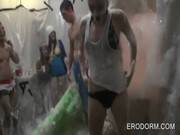 Students Having Fun At A Foam Sex Party W 