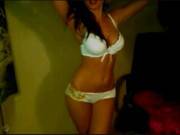 Sexy College Brunette Rubs Herself
