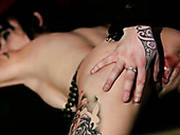 Brutal Biker Adores To Lick Dumpy Vagina Of His Busty Brunette Hottie