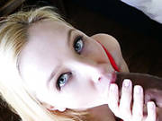 Dick Sucking Action By The Young Blonde With A Lot Of Mouth Waters