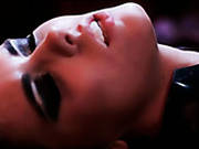 Lustful Brunette In Leather Lingerie Gives Blowjob