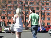 This Slutty Blonde Decides To Fuck With The Stranger