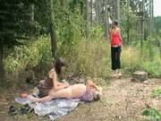 Outdoor Mature Couple With Horny Teen