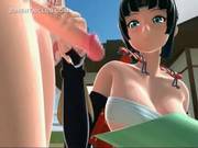 Anime Slurps Her Twat Juices Masturbating