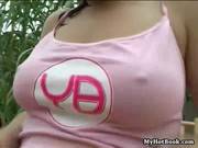 Veronicas Sweet Natural Breasts Jiggled A 