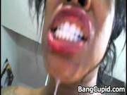 Sexy Black Babe Dancing And Teasing