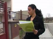Job Candidate With Glasses Fucked By Thre 