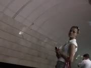 Upskirt Sitting Subway Video