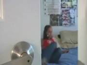 Horny Latina Caught Watching Porn