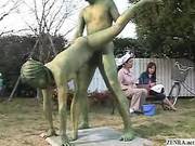 Green Japanese Garden Statues Fuck In Public
503