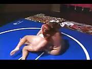 Busty Oil Wrestling