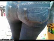 Candid Ass Video Big Booty Latina In Tight Jean Leggings