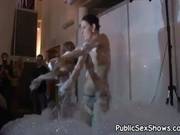Two Naked Sluts Playing With Foam
