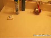 Hot Girl Posing Nude In The Bathroom