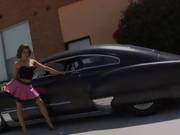 Old Cars Turn On Latina Renae Cruz So She Fucks This Old Guy Who Owns It